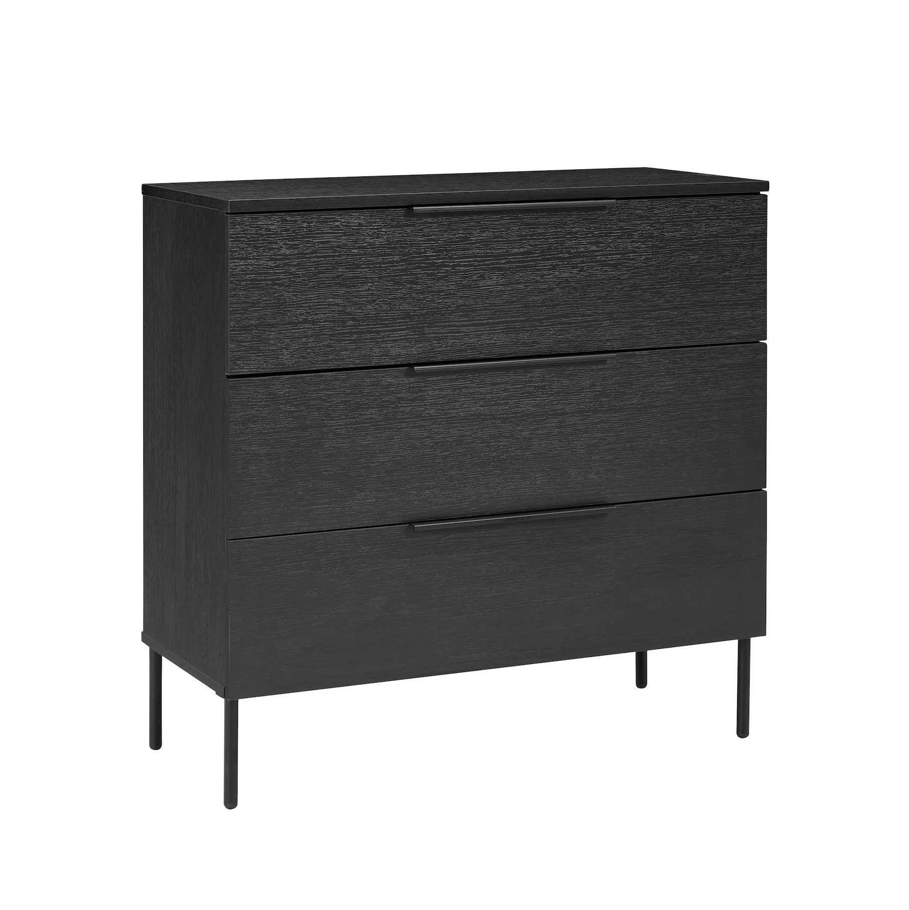 Luna Black Wood Chest of Drawers